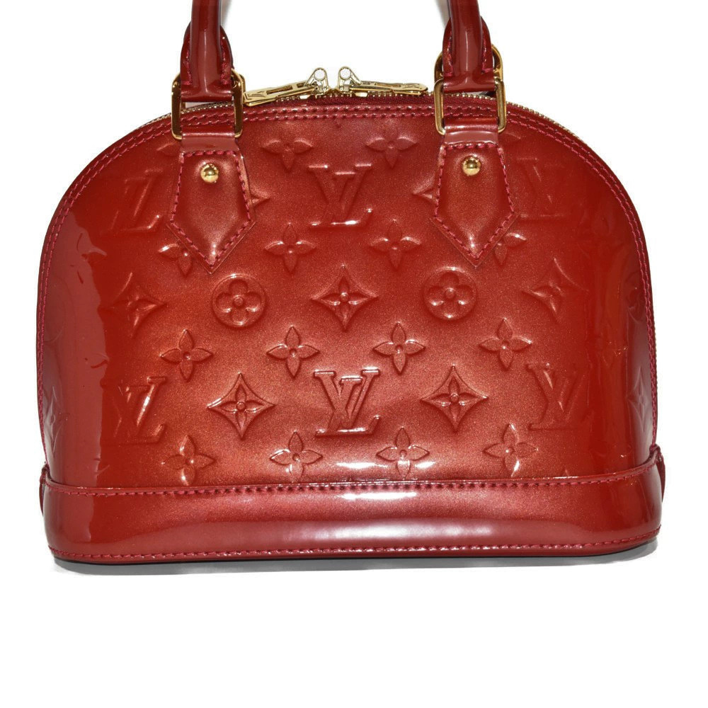 Louis Vuitton Alma Vernis leather 2way enamel Patent Vernis Shoulder Bag Black